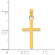 14k Polished Cross Pendant