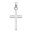 14k White Gold Polished Cross Pendant