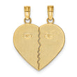 14k BEST FRIENDS Break-a-part Heart Charm