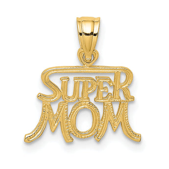 14k Super MOM Charm