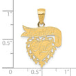 14k DADDYS GIRL Heart Pendant