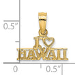 14k I HEART HAWAII Charm