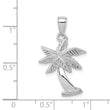 14k White Gold Palm Tree Pendant