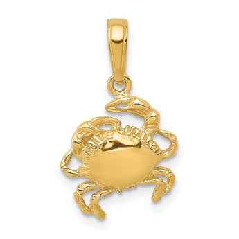 14k Crab Pendant