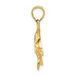 14K Gold Lab Created Opal Dolphin Pendant with Elegant Phenomena Sparkle