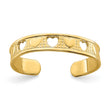14k Heart Design Toe Ring