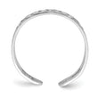 14K White Gold X and O Pattern Toe Ring