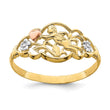 14K Two-tone WithWhite Rhodium Angel Ring