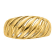 14k Open Slash Dome Ring