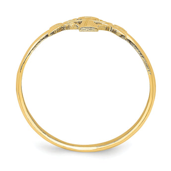 14k Cross WithCircle Ring
