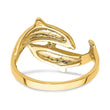 14K Double Dolphin Ring