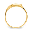 14K Tilted Heart Ring