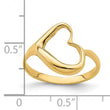 14K Tilted Heart Ring