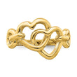 14K Double Cut-out Heart Ring