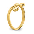 14K Double Heart Drop V Ring