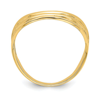 14K Triple Wave Fashion Thumb Ring