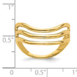 14K Triple Wave Fashion Thumb Ring