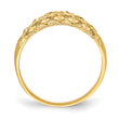 14K Diamond-cut Mini Diamond Pattern Dome Ring