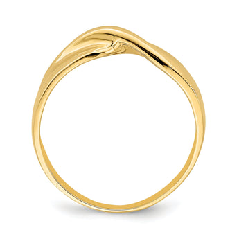 14K Polished Single Twist Ring