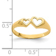 14K Double Heart Cut-Out Ring