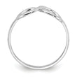 14K White Gold Polished Infinity Ring