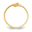 14K Gold Polished Double Whale Tail Ring