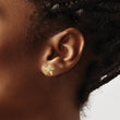 14k w/Rhodium Starfish Post Earrings