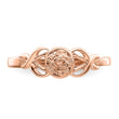 14k Rose Gold Polished Flower Ring