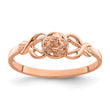 14k Rose Gold Polished Flower Ring