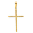 14K Polished & Textured Fancy Cross Pendant