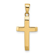 14K Polished Tapered Ends Hollow Cross Pendant