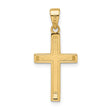 14k Satin/Polished Beveled Small Latin Cross Pendant
