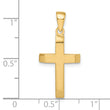 14k Satin/Polished Beveled Small Latin Cross Pendant