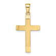 14k Satin/Polished Beveled Medium Latin Cross Pendant