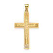 14k Satin/Polished Beveled Large Latin Cross Pendant