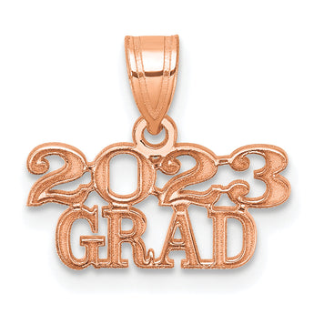 14k Polished Rose Gold 2023 GRAD Charm