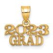 14k Polished 2023 GRAD Charm