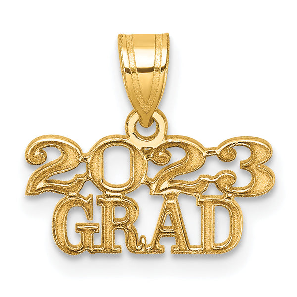 14k Polished 2023 GRAD Charm