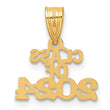 14k Polished Block CLASS OF 2024 Charm