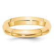 14k Yellow Gold 4mm Knife Edge Comfort Fit Wedding Band Size 14