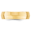 14k Yellow Gold 6mm Knife Edge Comfort Fit Wedding Band Size 4