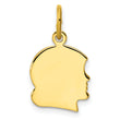 Kelly Waters Gold-plated Small Engraveable Girl Head Charm