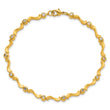 Kelly Waters Gold-plated CZ Bezel S Link Bracelet
