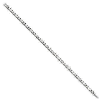 Kelly Waters Rhodium-plated Prong Set CZ 7.25 inch Tennis Bracelet