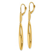 14K Polished Leverback Dangle Earrings