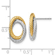 14K Two-Toned Fancy Earrings