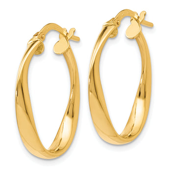 14K Polished Hoop Earrings