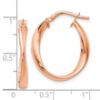 14K Rose Gold Polished Hoop Earrings