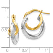 14K Two-tone Hoop Earrings