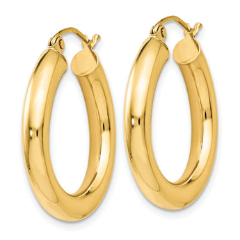14K Polished Lightweight Hoop Earrings